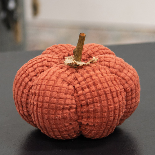 Orange Waffle Weave Pumpkin, Small