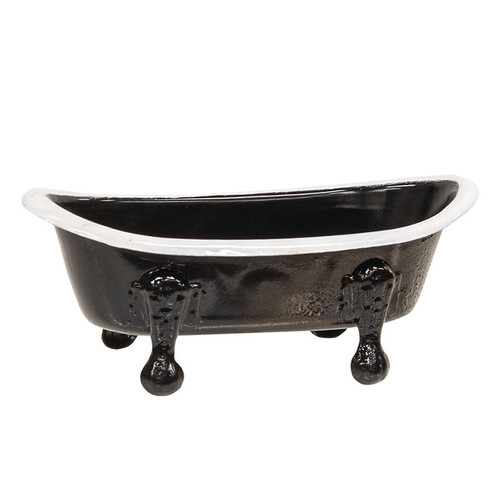 Black & White Iron Bathtub Soap Dish