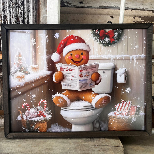 HMK057 Potty Santa Box Frame - JanMichaels Art and Home