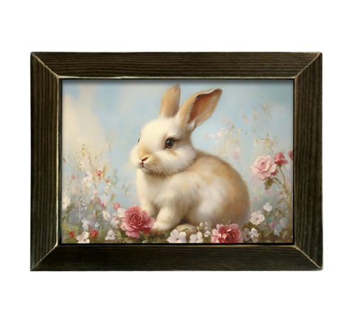 HMK325L Easter Bunny in Floral Field