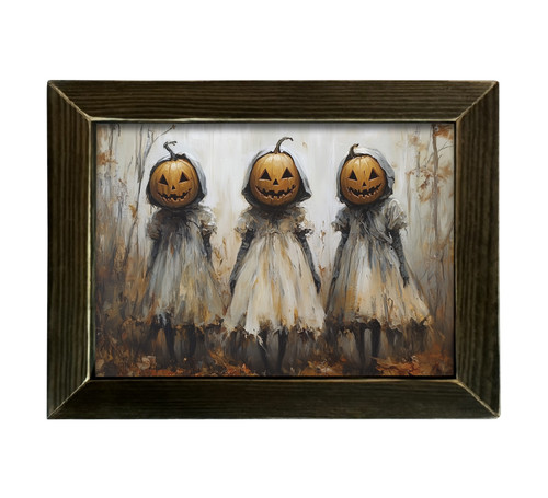 HMK334L Three Pumpkin Girls