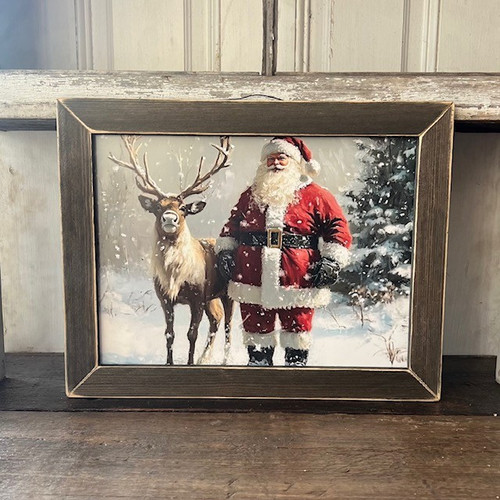 HMK396L Regal reindeer and Santa