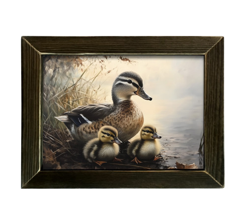 HMK529L MOTHER AND BABY DUCKS 12X16 LATH