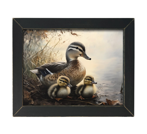 HMK529L MOTHER AND BABY DUCKS 12X16 LATH