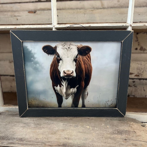 HMK530L FOGGY MORNING COW 12X16 LATH