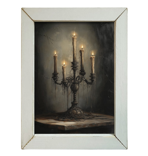 HMK598L SPOOKY CANDLE LIGHT 12X16 LATH