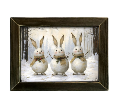 HMK627L SNOW BUNNIES 12X16 LATH