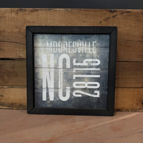 NAME DROP BOX 10X10 FRAME CITY ST ZIP DARK GREY