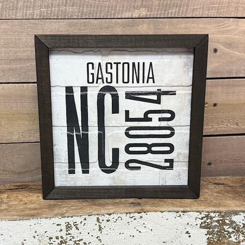 NAME DROP BOX 10X10 FRAME CITY ST ZIP WHITE WASH