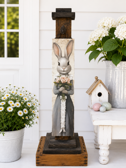 HMK384P Victorian Bunny Porch Sign