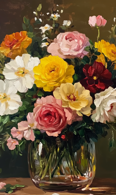 HMK652A Vintage Jar of Flowers Arch Frame