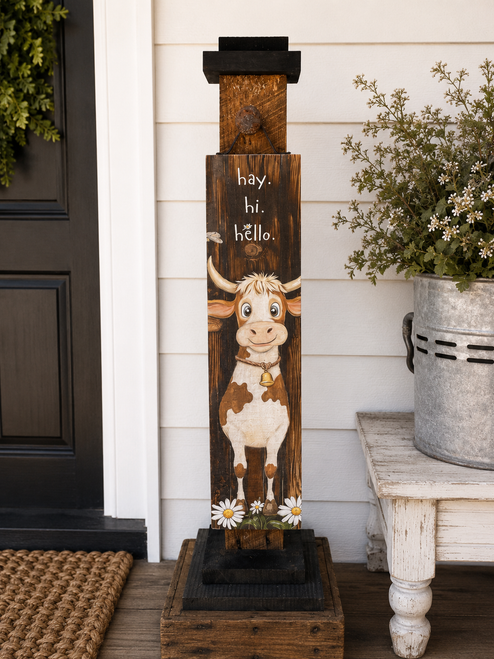 HMK1122P Hay. Hi. Hello. Porch Sign