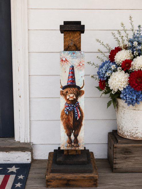 HMK1135P Highland 4th of July Porch Sign