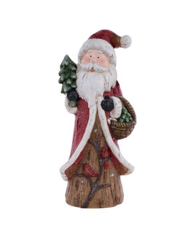 18.5"H SANTA W/TREE W/LED