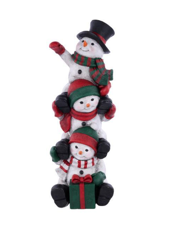 30"H X 11.25"W TRIPLE SNOWMAN STACK