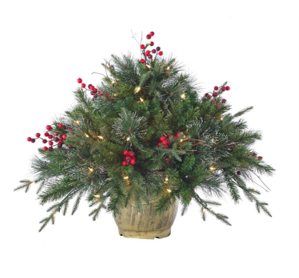2'MIXED PINE TOPPER DELUXE SNOW
