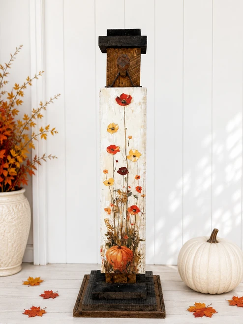 HMK1219P Wildflower Pumpkin Porch Sign