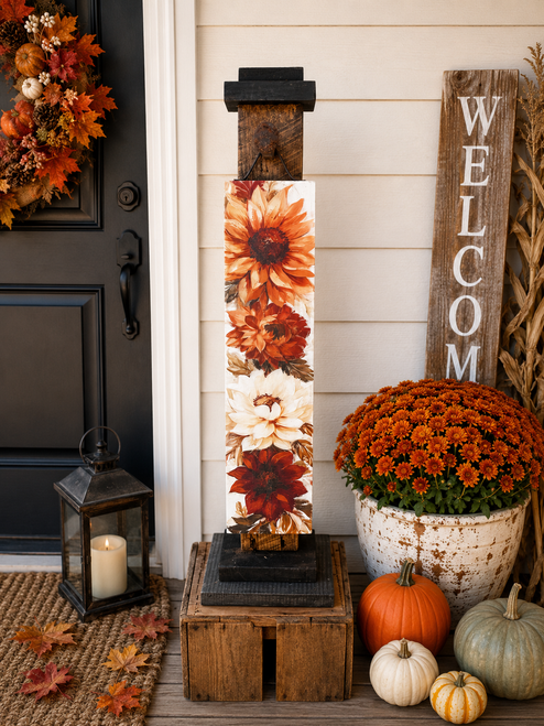 HMK1231P Fall Floral Porch Sign