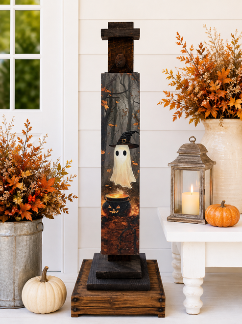 HMK1241P Ghost Spells Porch Sign
