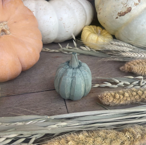 Sm. Green 3D Carved Pumpkin