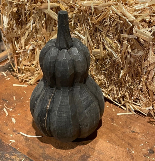 Black 3D Carved Gourd