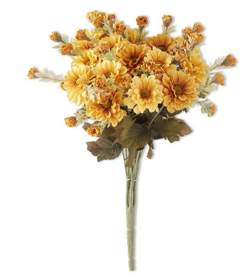 15in GOLDEN YELLOW MUM BUSH