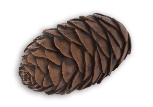 3.5in BROWN RESIN PINECONE