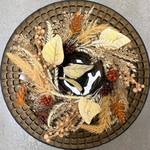 WHEAT HOPS WREATH 12" BEIGE