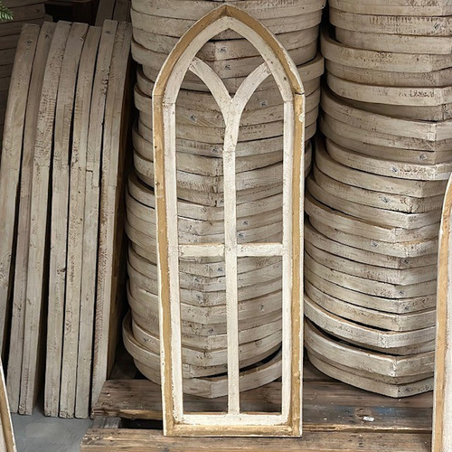 WHITE LARGE PISA WOOD WINDOW