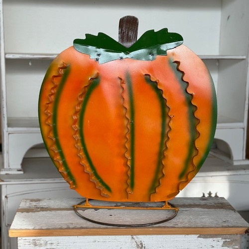 DECORATIVE PUMPKIN ON STAND