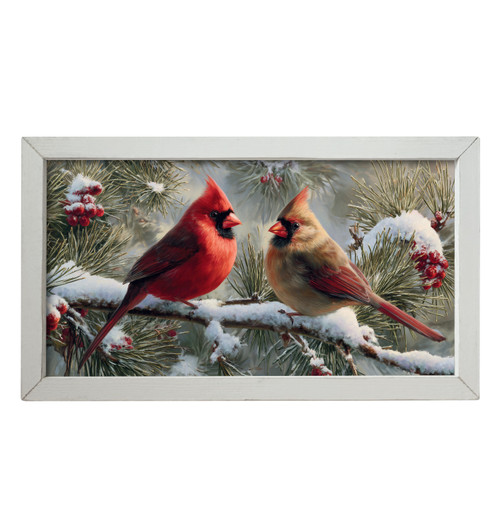 HMK1273L Two Cardinals in Pine