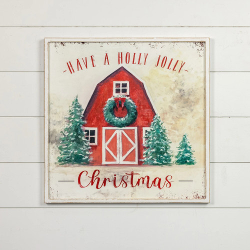 HAVE A HOLLY JOLLY CHRISTMAS BARN SIGN