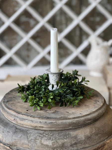 2" Galilee Boxwood Candle Ring