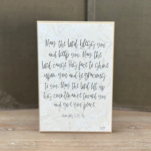 LUX1309 The Lord Bless You Block