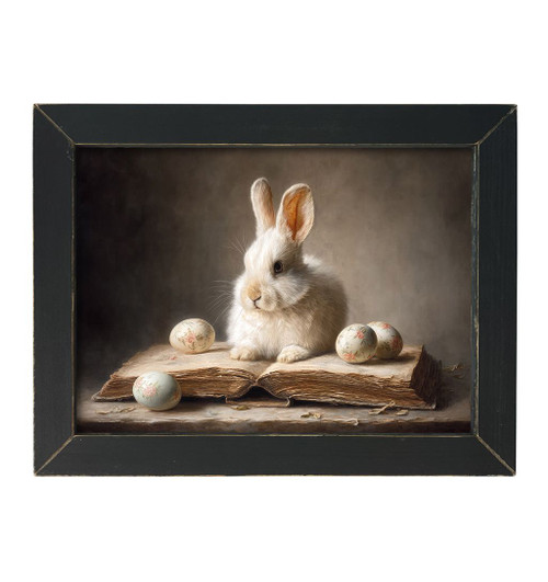 HMK1364L Vintage Easter Bunny Reading