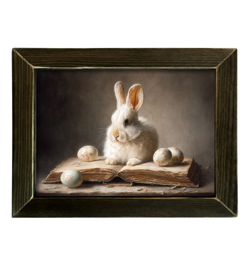 HMK1364L Vintage Easter Bunny Reading