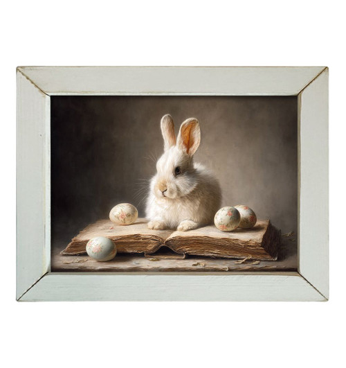HMK1364L Vintage Easter Bunny Reading