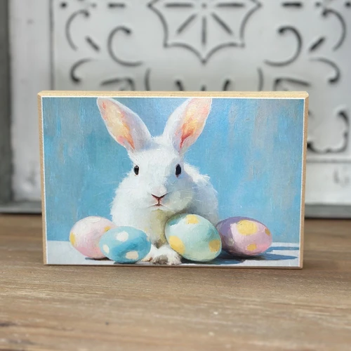 HMK1367B Bright Easter Egg Bunny Block