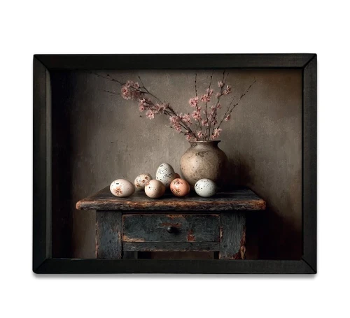 HMK1414 Antique Easter Scene Box Frame