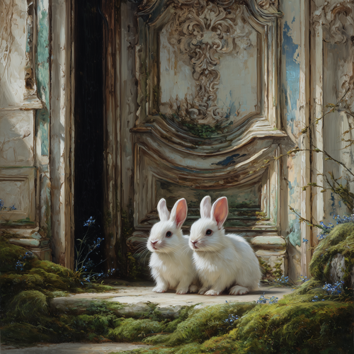 HMK1468 Heirloom Rabbits Box Frame