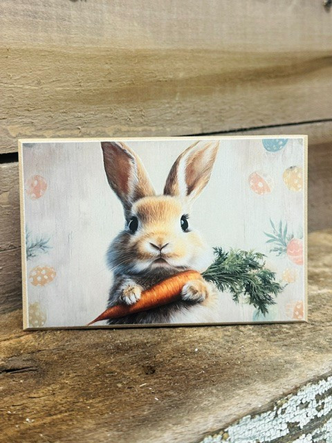 HMK1472B Cute Bunny with Carrot Block