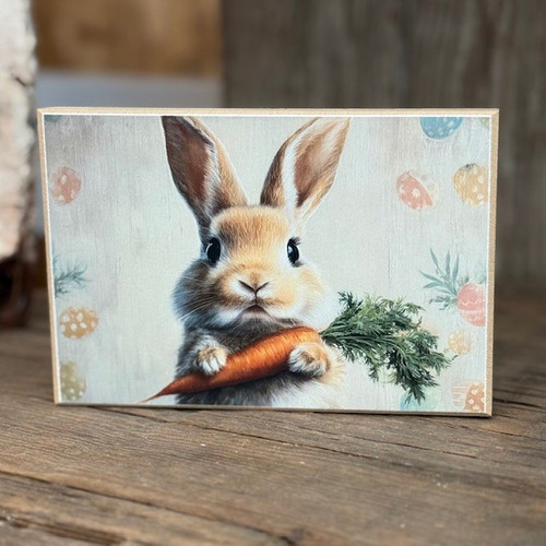 HMK1472B Cute Bunny with Carrot Block