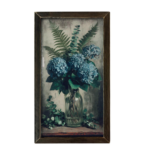 HMK1536L Vintage Blue Florals