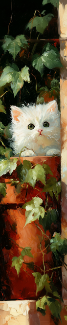 HMK1545P Potted Kitten Porch Sign