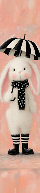 HMK1551P Spring Rain Bunny Porch Sign