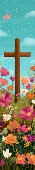 HMK1559P Spring Cross Porch Sign