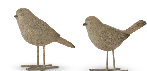 4.75 Inch Resin Gold Speckled Birds ASST EACH