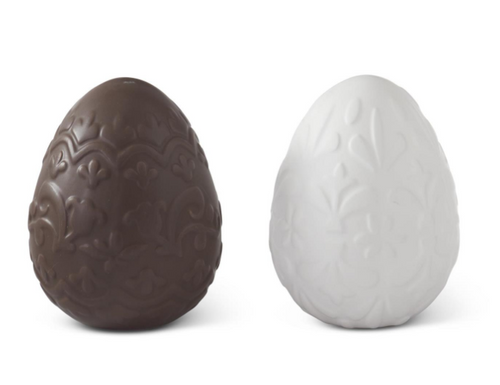 4 Inch Ceramic Faux Chocolate Easter Eggs ASST EACH
