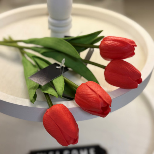 10.5 Inch Coral Real Touch Mini Tulip Stem