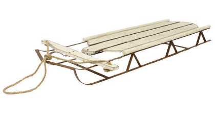 45"X23" ANTIQUE WOOD/METAL SLED